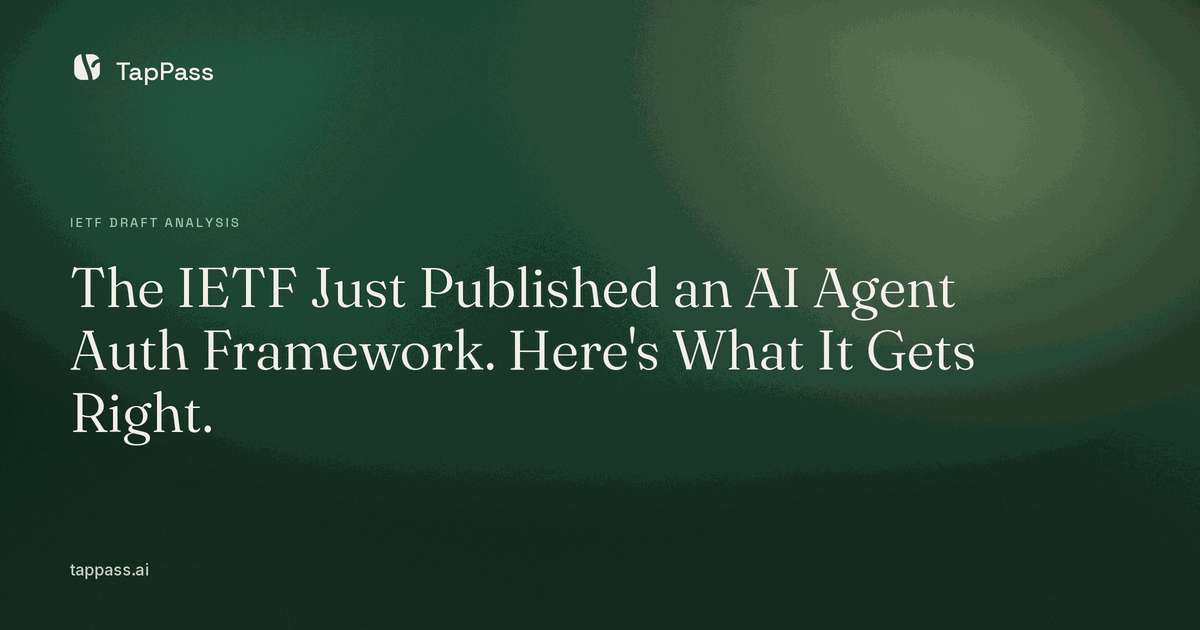 IETF AI Agent Auth Framework