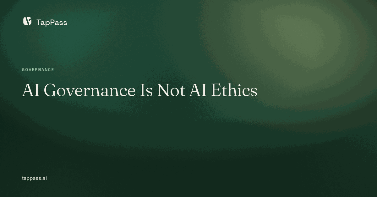 Governance vs Ethics